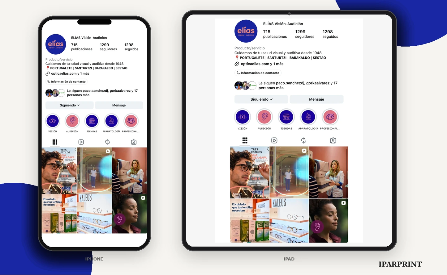 Presentaci&oacute;n del feed de El&iacute;as Visi&oacute;n-Audici&oacute;n en m&oacute;vil y tableta